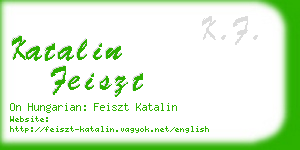 katalin feiszt business card